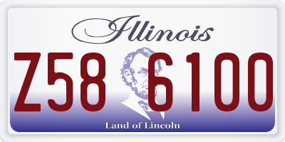 IL license plate Z586100