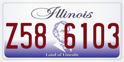 IL license plate Z586103