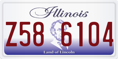 IL license plate Z586104