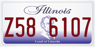IL license plate Z586107