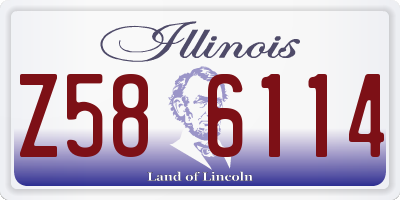IL license plate Z586114