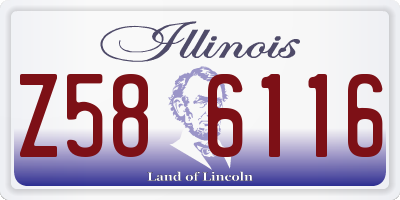 IL license plate Z586116
