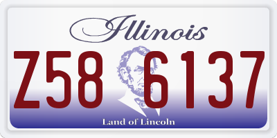 IL license plate Z586137