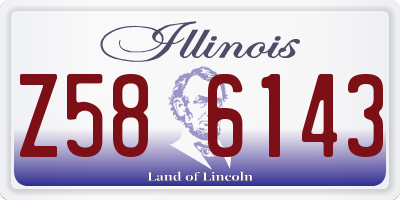 IL license plate Z586143