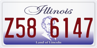 IL license plate Z586147