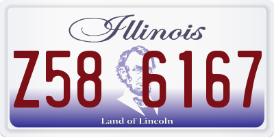 IL license plate Z586167