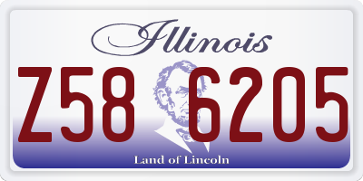 IL license plate Z586205