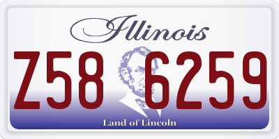 IL license plate Z586259