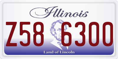 IL license plate Z586300