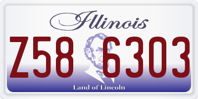 IL license plate Z586303