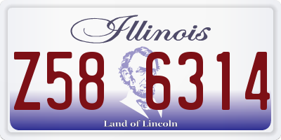 IL license plate Z586314