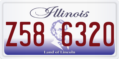 IL license plate Z586320