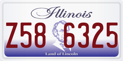 IL license plate Z586325