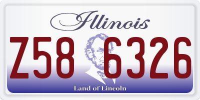 IL license plate Z586326