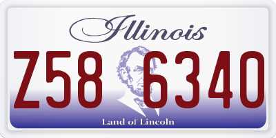 IL license plate Z586340