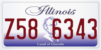 IL license plate Z586343