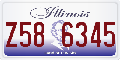 IL license plate Z586345