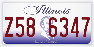 IL license plate Z586347