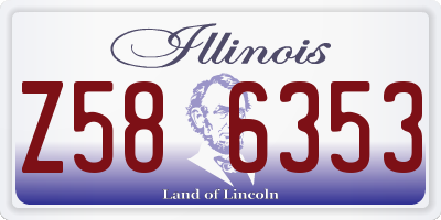 IL license plate Z586353