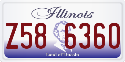 IL license plate Z586360