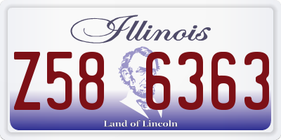 IL license plate Z586363