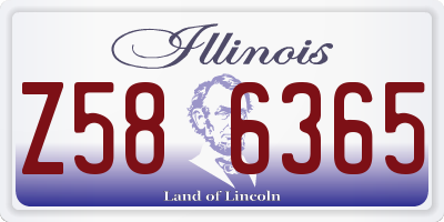 IL license plate Z586365