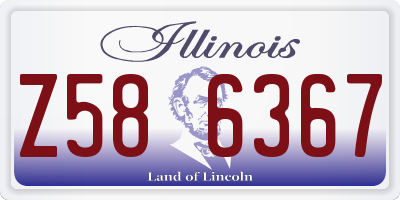 IL license plate Z586367