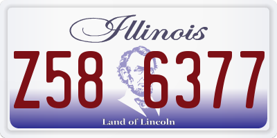 IL license plate Z586377