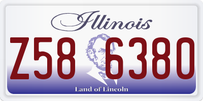 IL license plate Z586380
