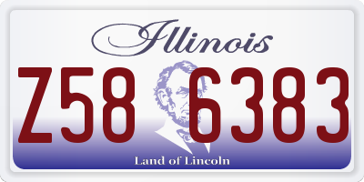 IL license plate Z586383