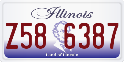 IL license plate Z586387
