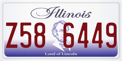 IL license plate Z586449
