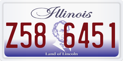 IL license plate Z586451
