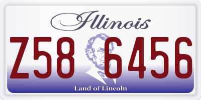 IL license plate Z586456