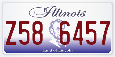 IL license plate Z586457