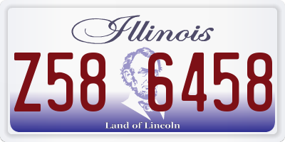 IL license plate Z586458