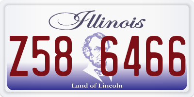 IL license plate Z586466