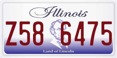 IL license plate Z586475