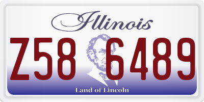 IL license plate Z586489