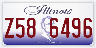 IL license plate Z586496