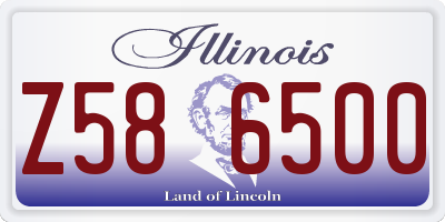 IL license plate Z586500