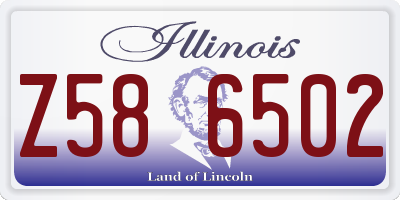 IL license plate Z586502