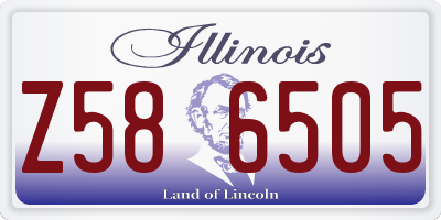 IL license plate Z586505