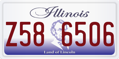 IL license plate Z586506