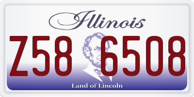 IL license plate Z586508