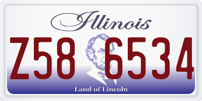 IL license plate Z586534