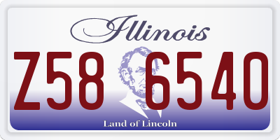 IL license plate Z586540