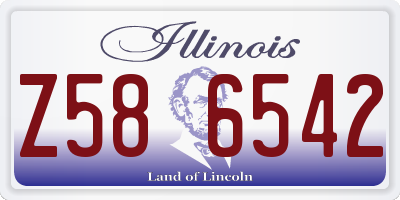 IL license plate Z586542