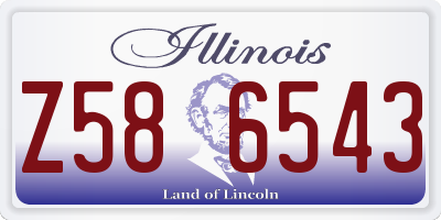 IL license plate Z586543