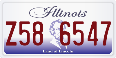 IL license plate Z586547